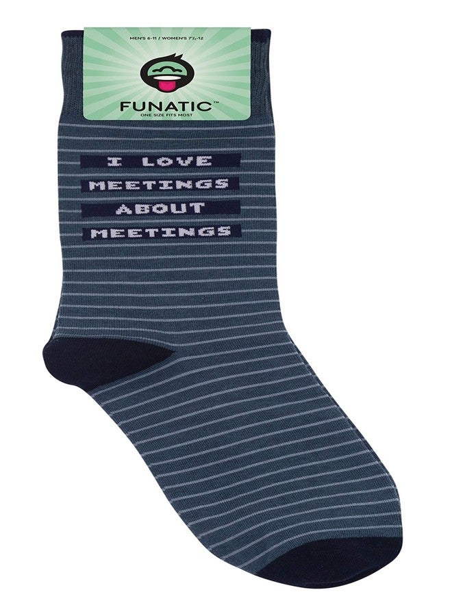 FUNATIC I Love Meetings About Meetings | Funny Socks About Work for Men Women Adult | Best Job Related Gift Idea with Saying | Fun Office Party Coworker Boss Friend Present | Office Attire Accessories - Image 3